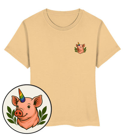 Nispero Short-Fit T-Shirt – Pig Queercorn - Vegayn