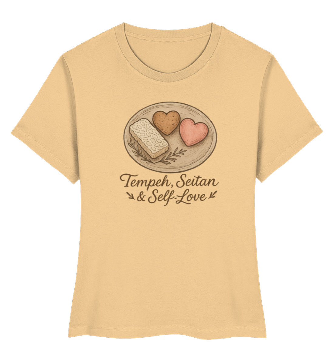Nispero Short-Fit T-Shirt – Tempeh, seitan & self-love - Vegayn