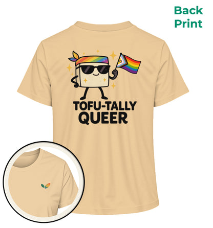Nispero Short-Fit T-Shirt – Tofu-tally queer with bandana - Vegayn
