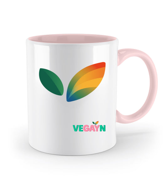 Pastel Pink 2 Two-coloured Mug – Vegayn Leaf