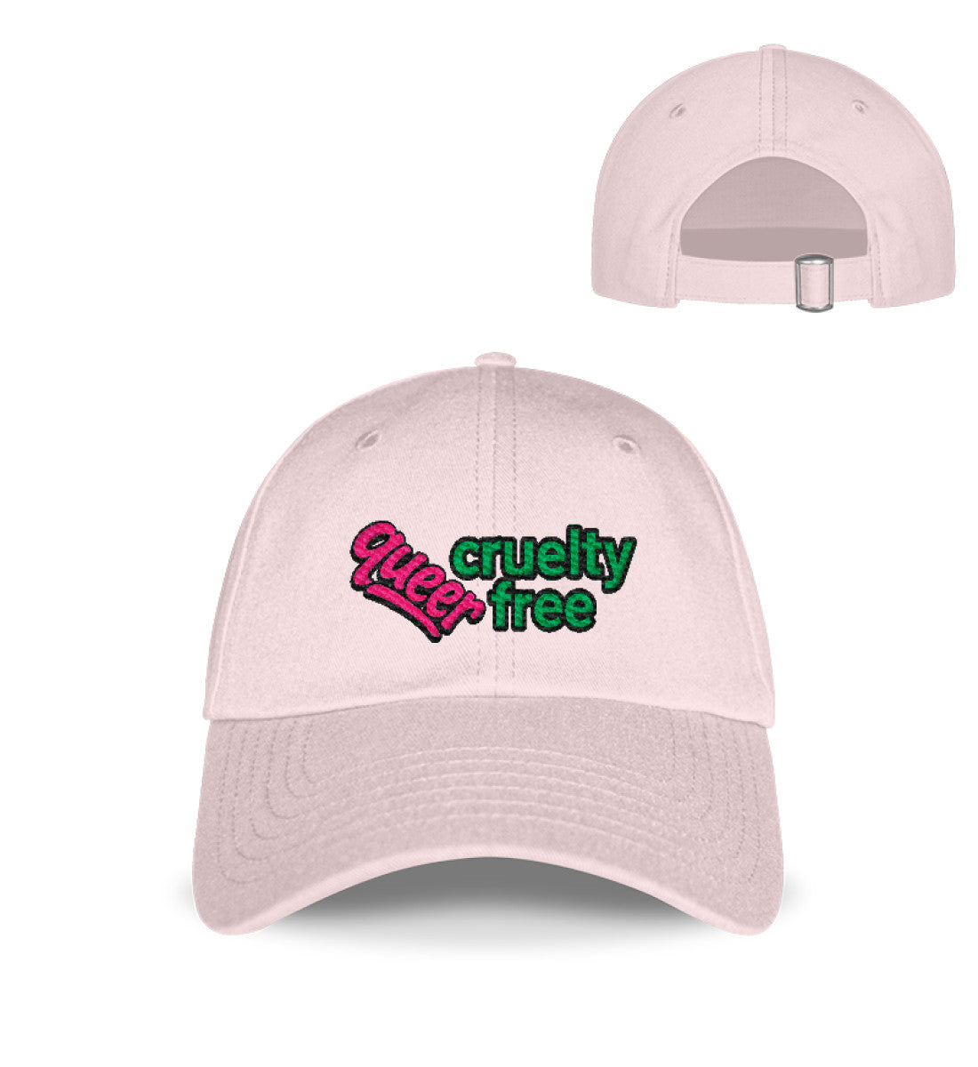 Pastel Pink Cap Embroidery – Queer & cruelty-free - Vegayn