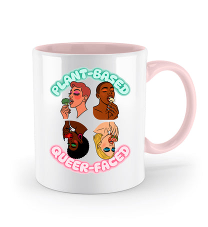 Pastel Pink Two-coloured Mug – Plant-based, Queer-faced - Vegayn