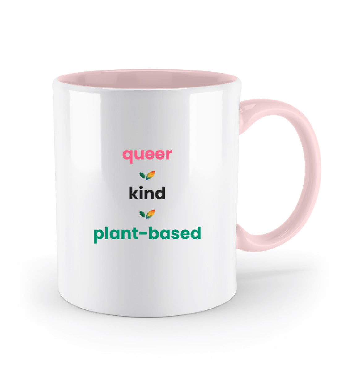 Pastel Pink Two-coloured Mug – queer • kind • plant-based - Vegayn