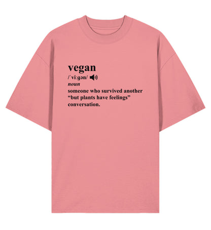 Pink Joy Oversized T-Shirt – Dictionary Vegan - Vegayn