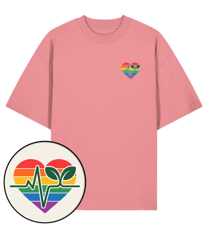 Pink Joy Oversized T-Shirt – Queer-Vegan ECG - Vegayn