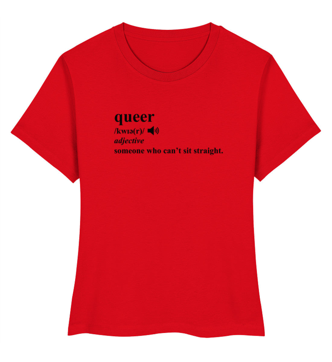 Red Short-Fit T-Shirt – Dictionary Queer - Vegayn
