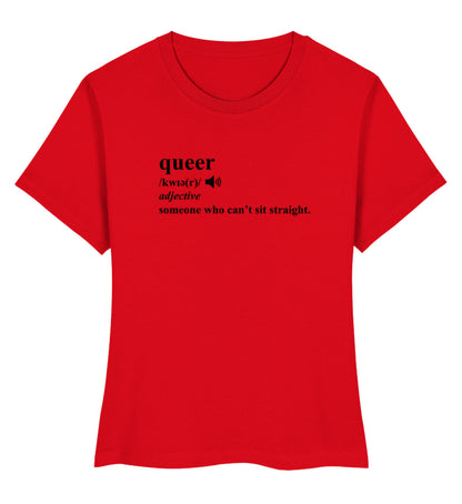 Red Short-Fit T-Shirt – Dictionary Queer - Vegayn