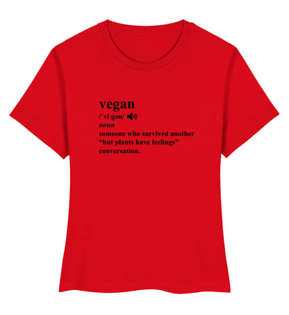 Red Short-Fit T-Shirt – Dictionary Vegan - Vegayn