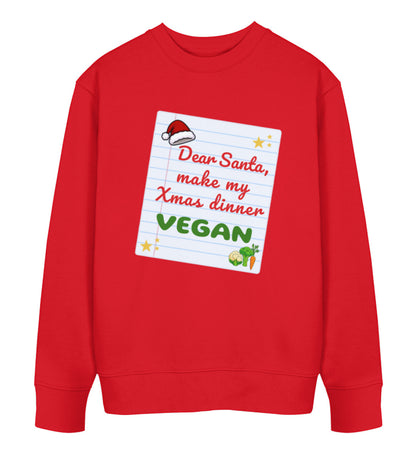 Red Sweatshirt Christmas – Dear Santa, make my Xmas dinner Vegan - Vegayn