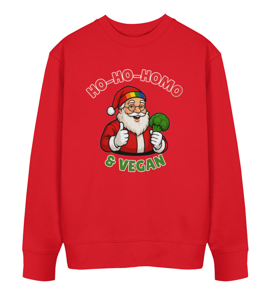 Red Sweatshirt Christmas – Ho-Ho-Homo & Vegan - Vegayn