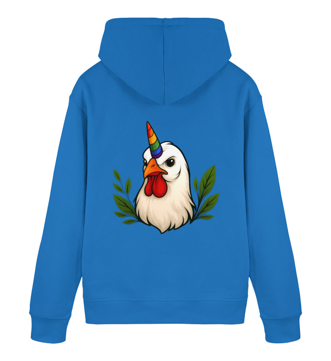 Royal Blue Hoodie – Chicken Queercorn - Vegayn