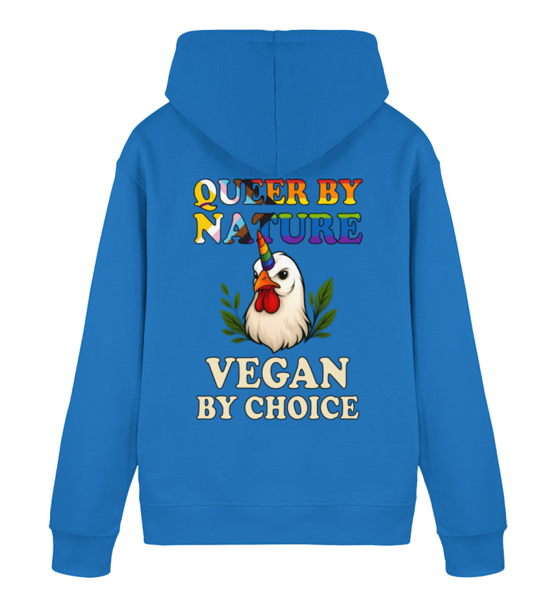Royal Blue Hoodie Chicken Queercorn – Queer by nature, Vegan by choice - Vegayn