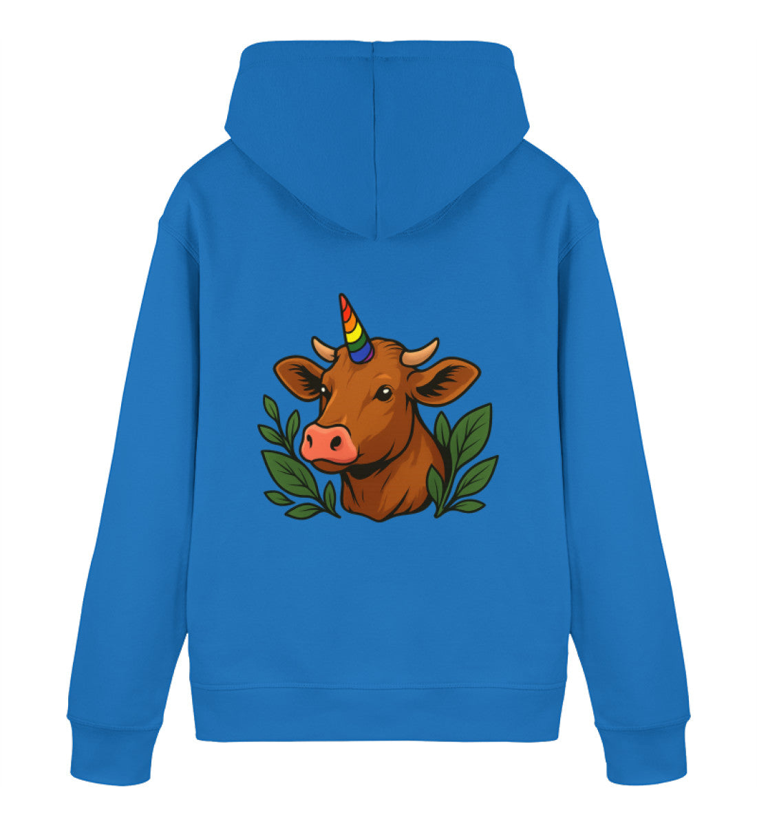 Royal Blue Hoodie – Cow Queercorn - Vegayn