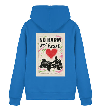 Royal Blue Hoodie – No harm, just heart - Vegayn