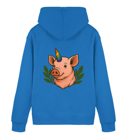 Royal Blue Hoodie – Pig Queercorn - Vegayn