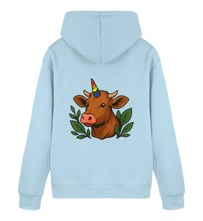 Sky Blue Hoodie – Cow Queercorn - Vegayn