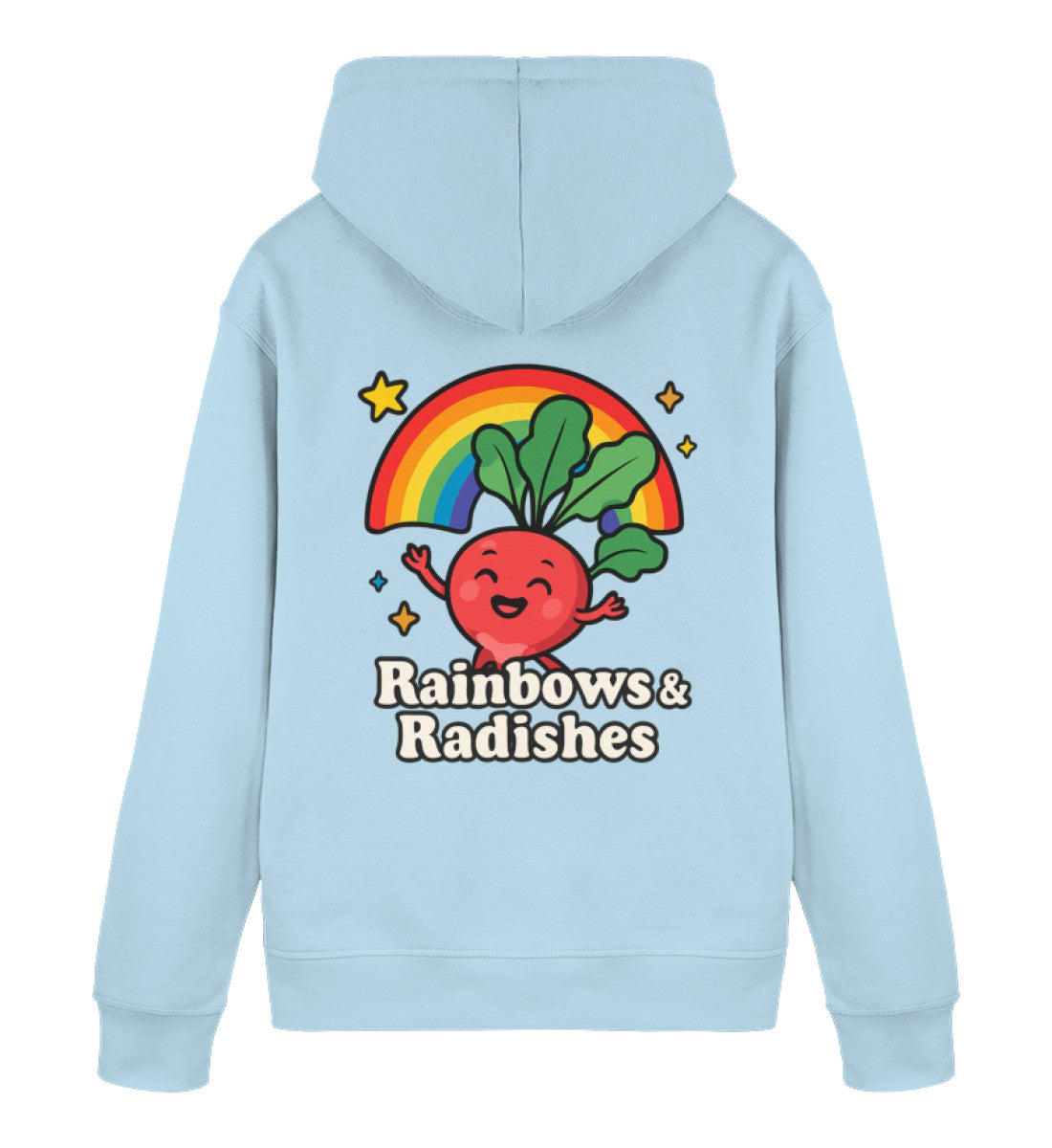 Sky Blue Hoodie – Rainbows & Radishes - Vegayn