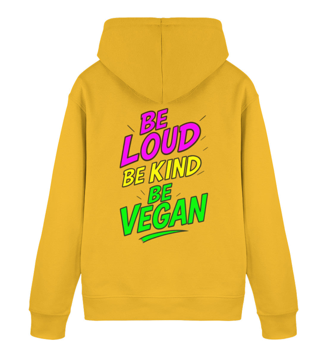 Spectra Yellow Hoodie – Be loud, be kind, be vegan - Vegayn