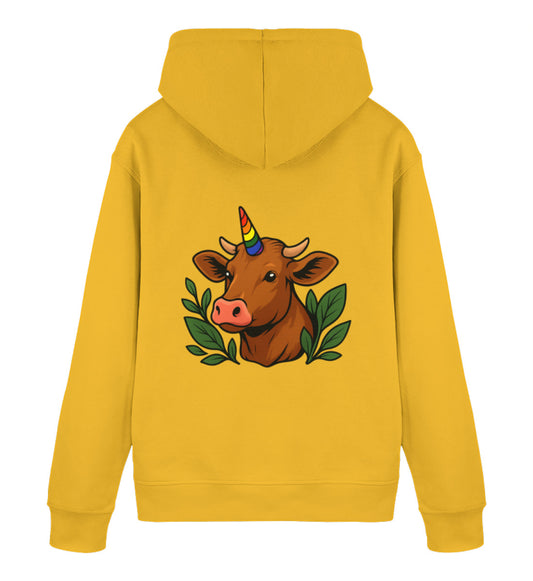 Spectra Yellow Hoodie – Cow Queercorn - Vegayn