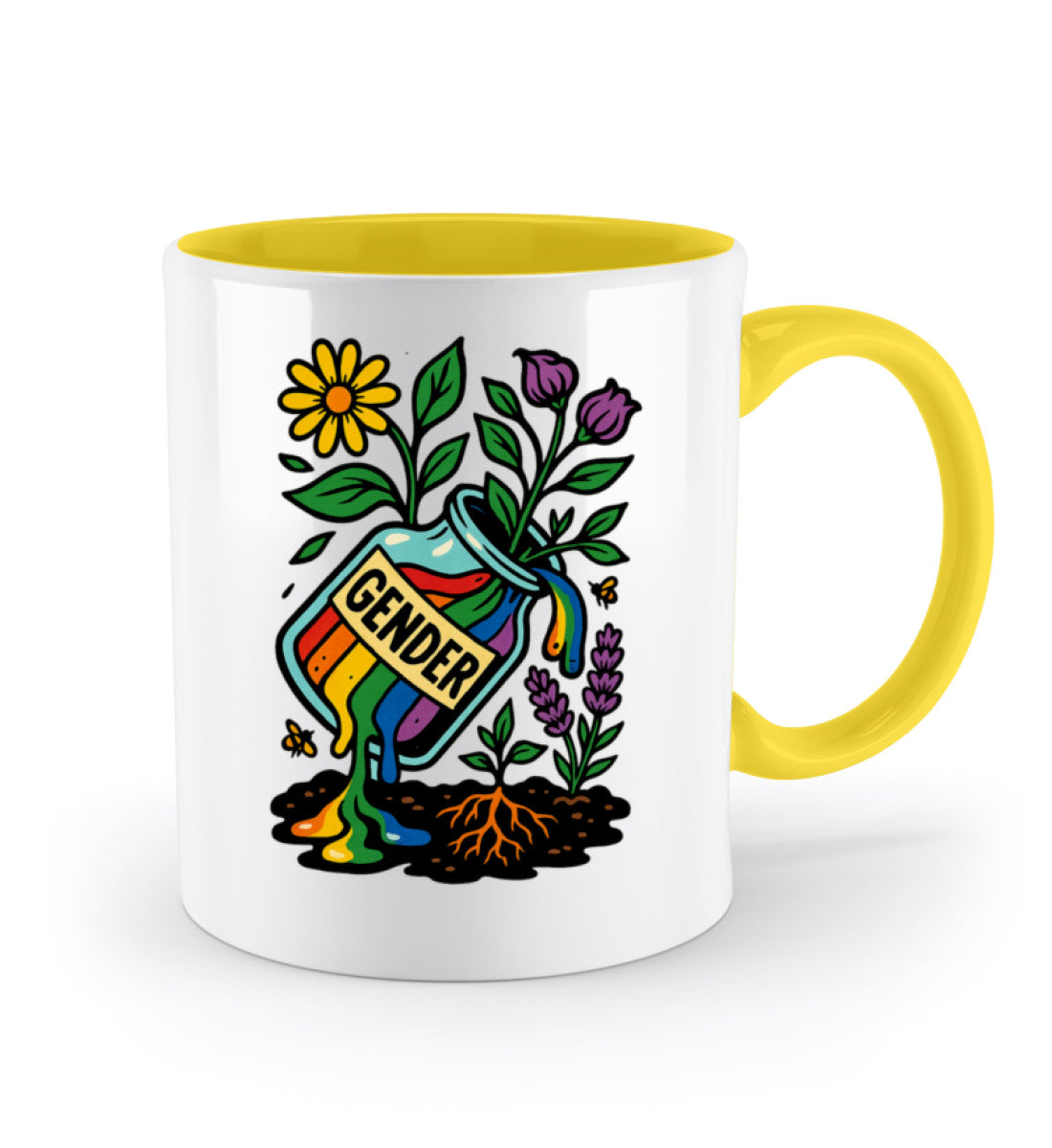Spectra Yellow Two-coloured Mug – Gender - Vegayn