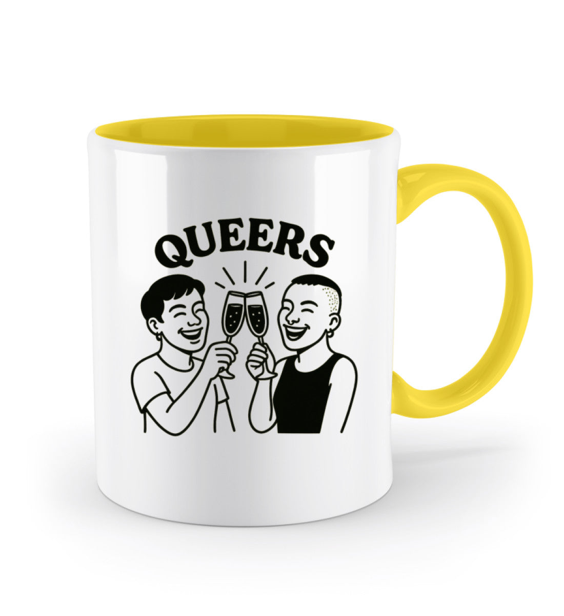 Spectra Yellow Two-coloured Mug – Queers - Vegayn