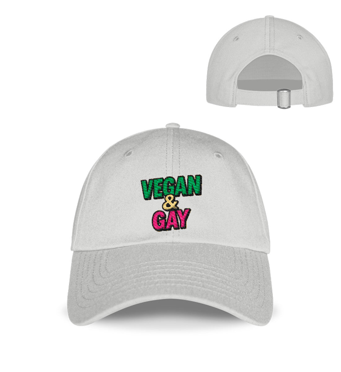 Sport Grey Cap Embroidery – Vegan & Gay - Vegayn