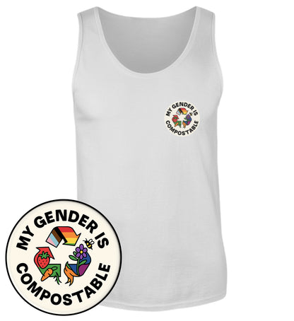 Sport Grey Tank Top – My gender is compostable - Vegayn