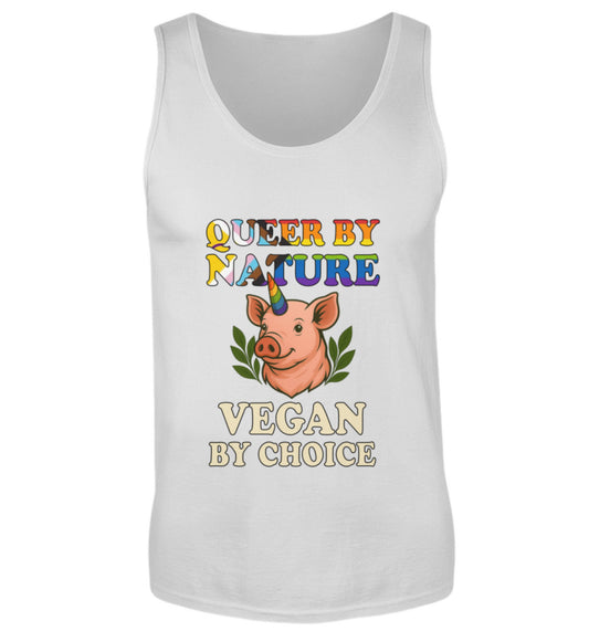 Sport Grey Tank Top Pig Unicorn – Queer by nature, Vegan by choice - Vegayn