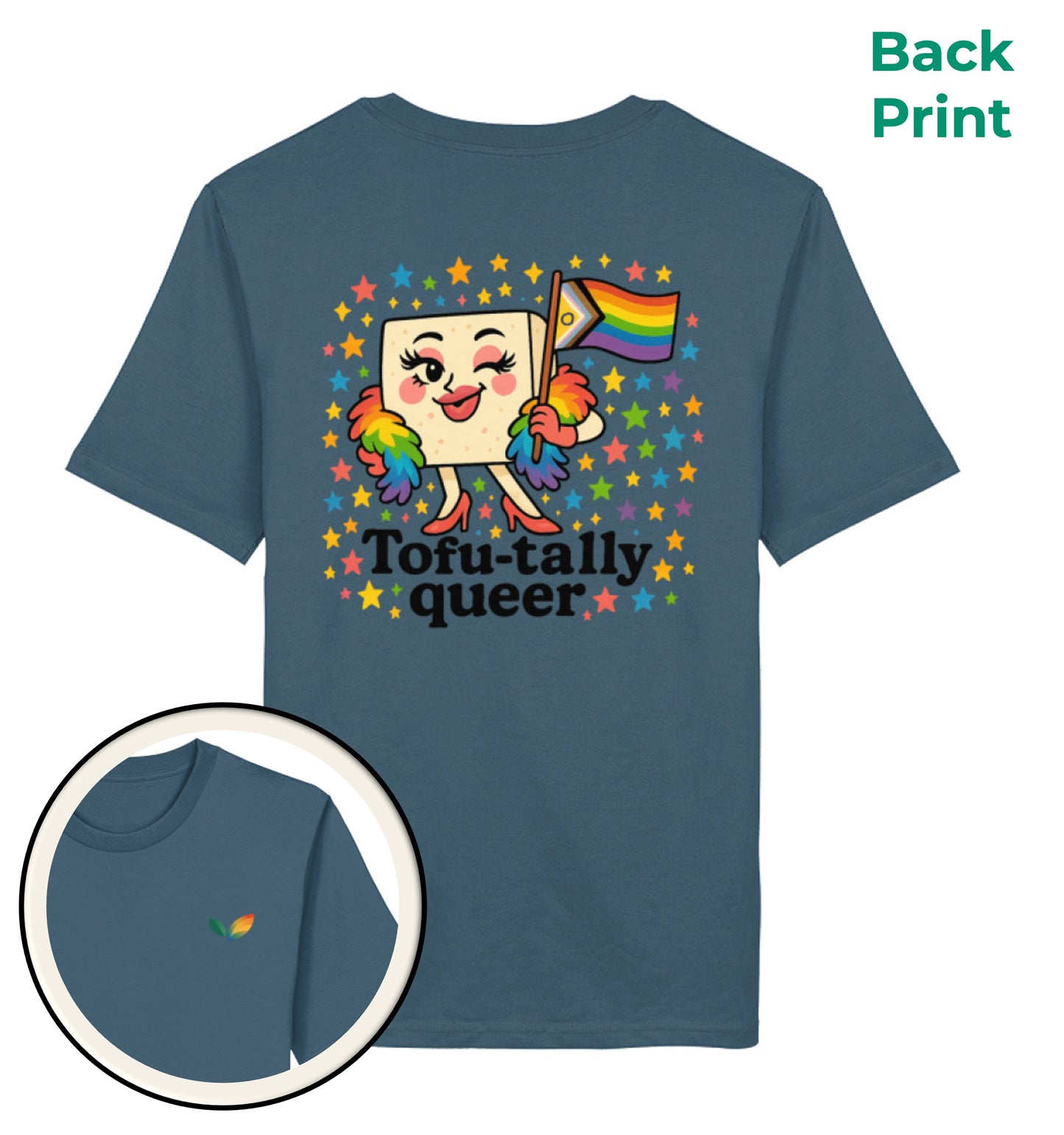 Stargazer Classic T-Shirt – Tofu-tally queer with boa - Vegayn