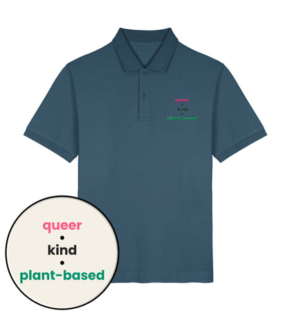 Stargazer Polo Shirt Embroidery – queer • kind • plant-based - Vegayn