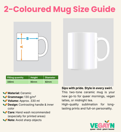 Two-Coloured Mug Size Guide - Vegayn