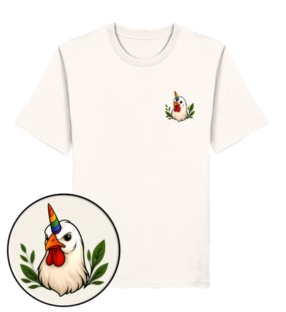 Vintage White Classic T-Shirt– Chicken Queercorn - Vegayn