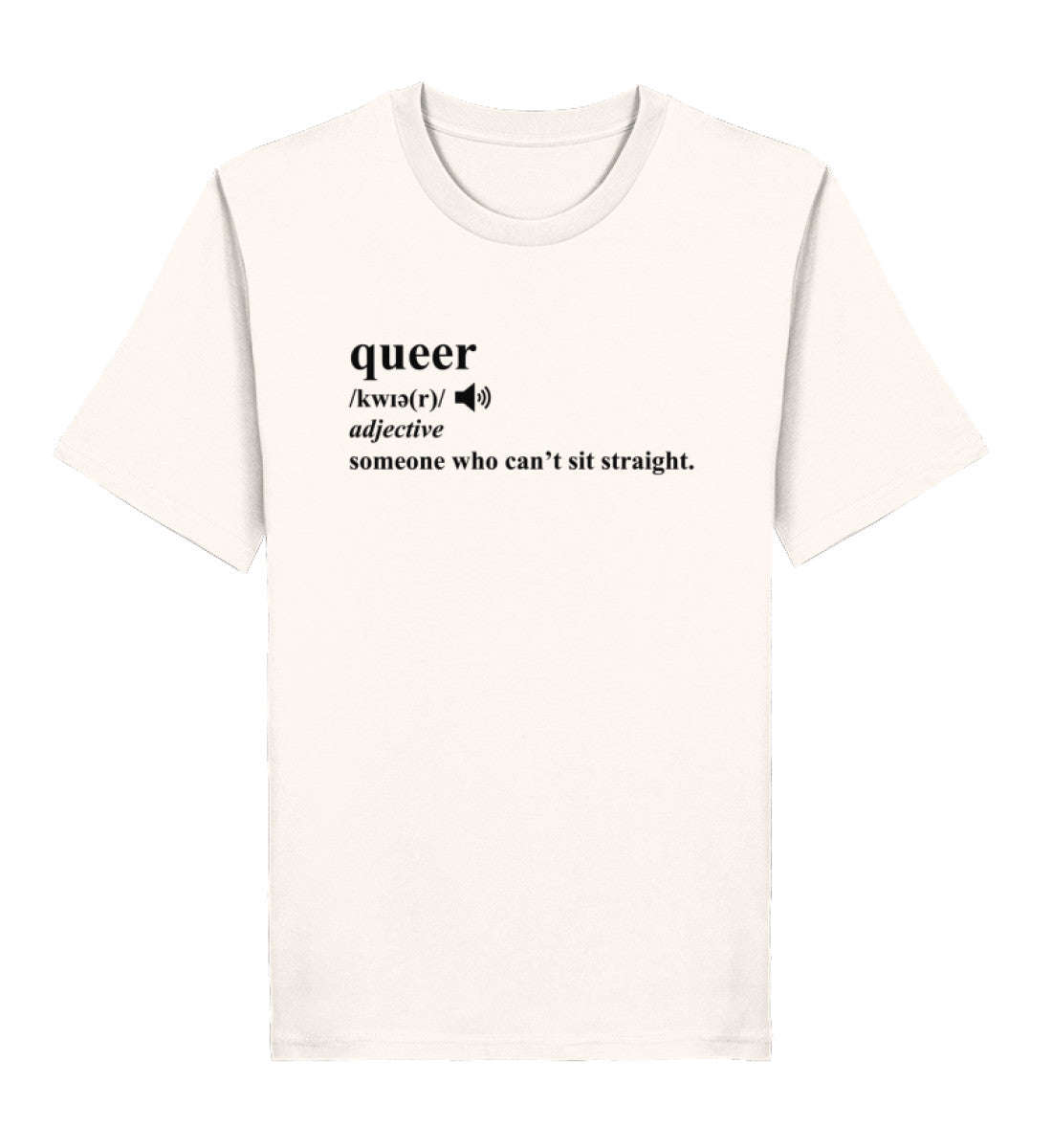 Vintage White Classic T-Shirt – Dictionary Queer - Vegayn