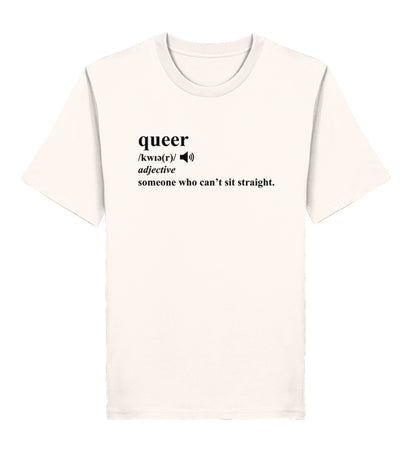 Vintage White Classic T-Shirt – Dictionary Queer - Vegayn