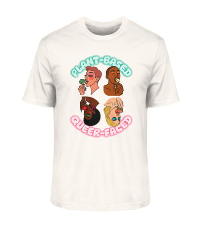 Vintage White Classic T-Shirt – Plant-based, Queer-faced - Vegayn