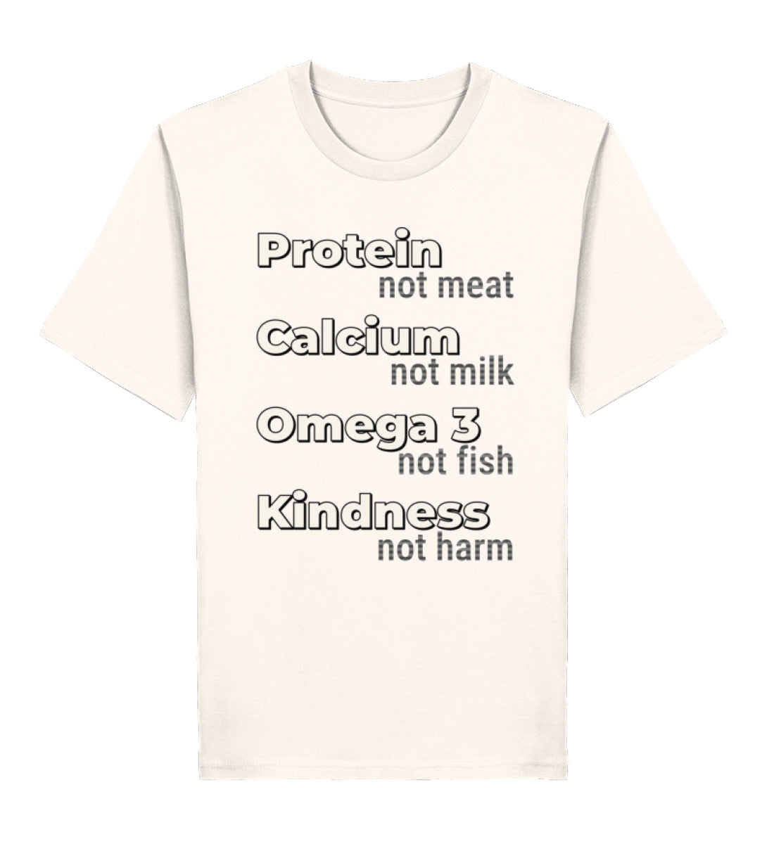 Vintage White Classic T-Shirt – Protein, not meat... - Vegayn