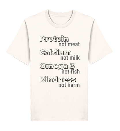 Vintage White Classic T-Shirt – Protein, not meat... - Vegayn