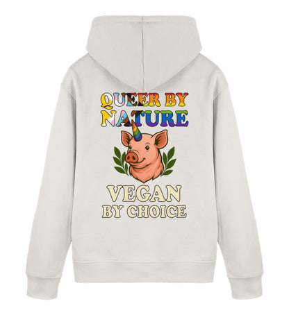 Vintage White Hoodie Pig Queercorn – Queer by nature, Vegan by choice - Vegayn