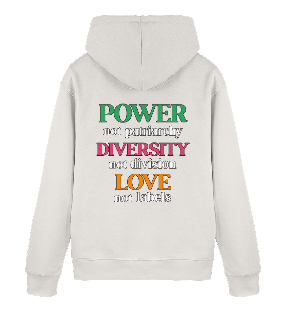 Vintage White Hoodie – Power, not patriarchy... - Vegayn