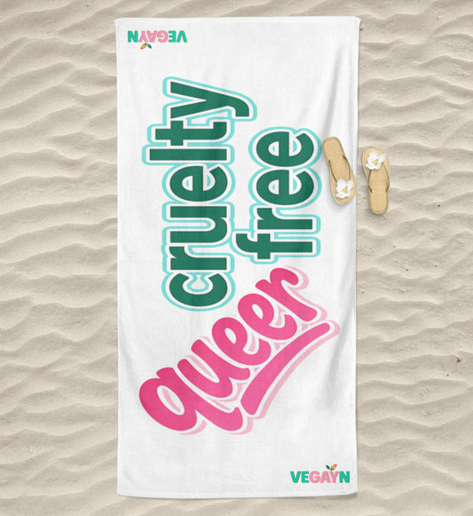 White Beach Towel – Queer & cruelty-free - Vegayn