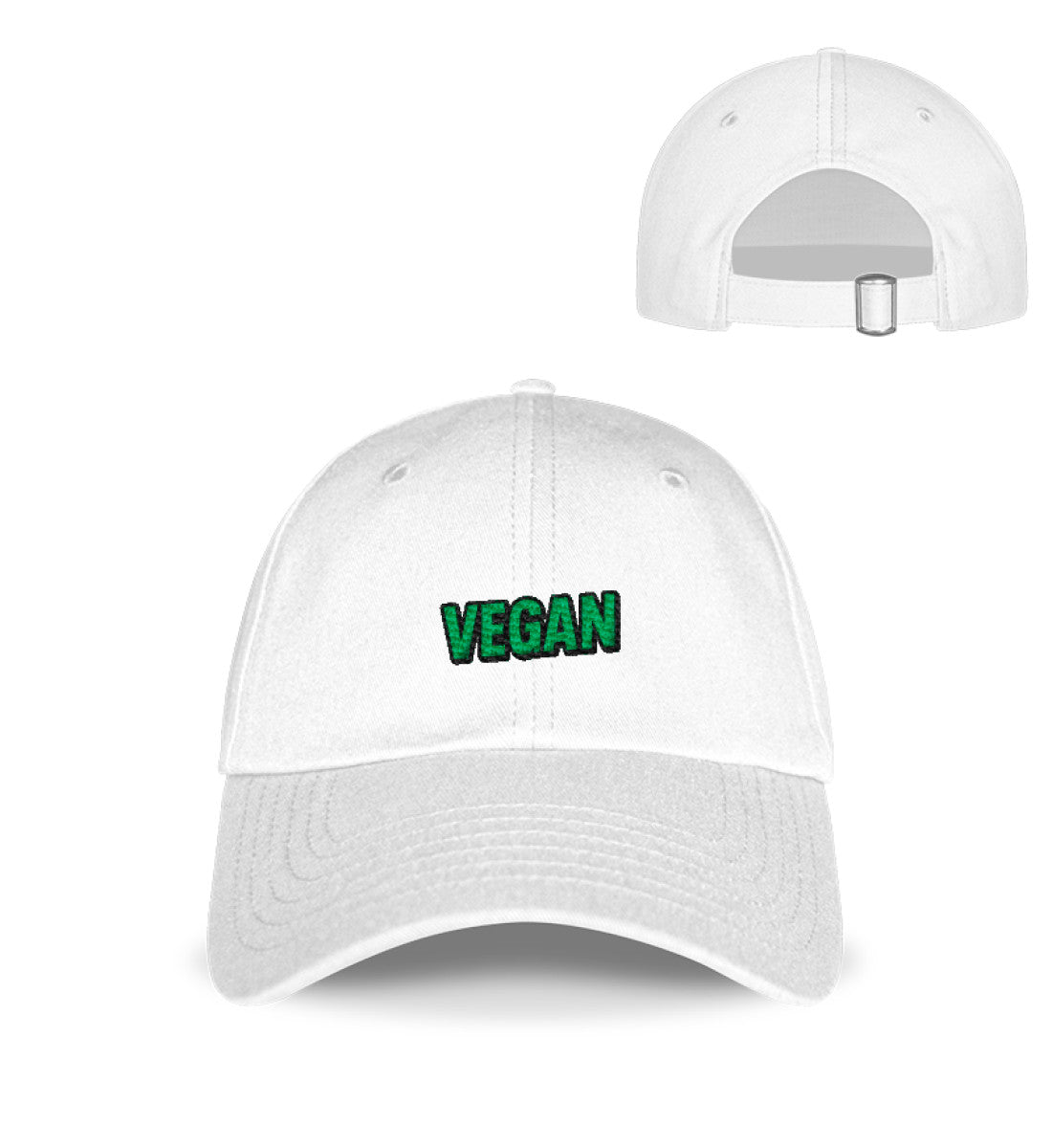 White Cap Embroidery – Vegan - Vegayn