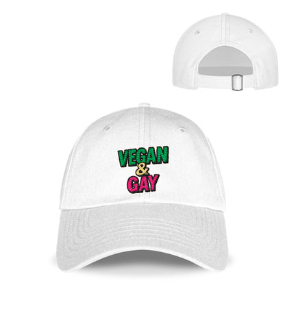 White Cap Embroidery – Vegan & Gay - Vegayn