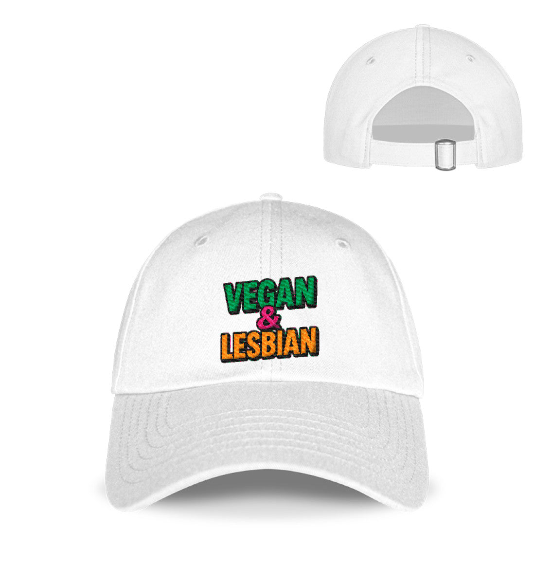 White Cap Embroidery – Vegan & Lesbian - Vegayn