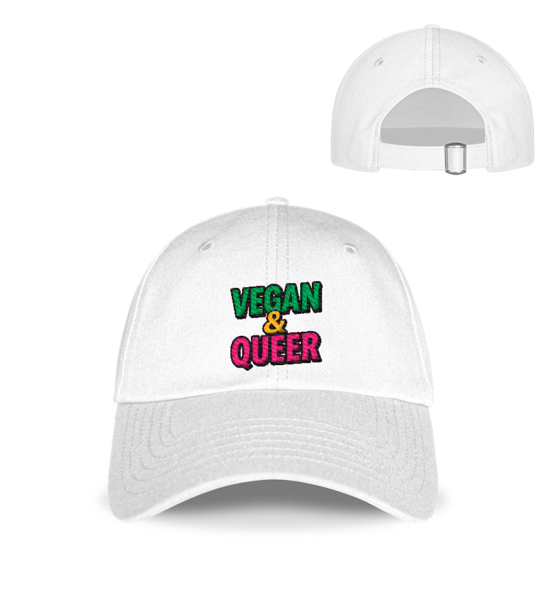 White Cap Embroidery – Vegan & Queer - Vegayn