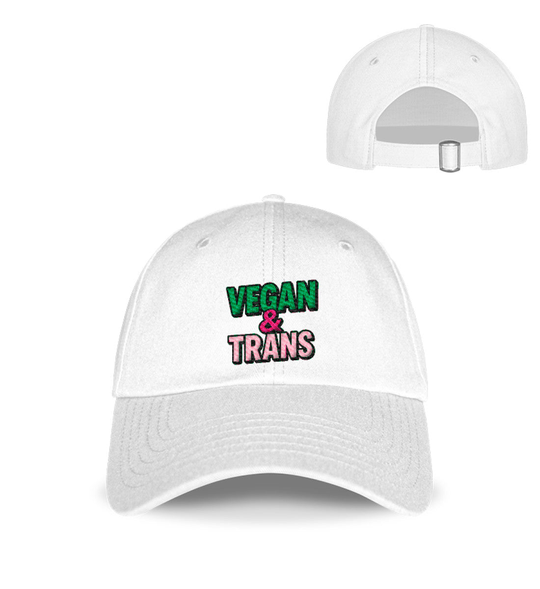 White Cap Embroidery – Vegan & Trans - Vegayn