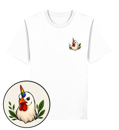 White Classic T-Shirt– Chicken Queercorn - Vegayn