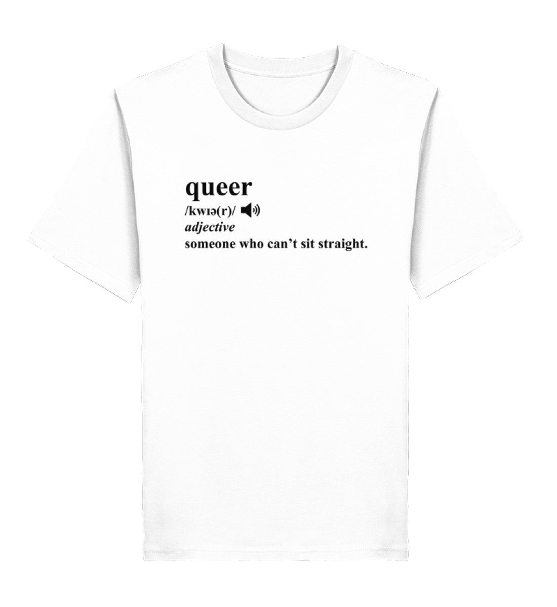 White Classic T-Shirt – Dictionary Queer - Vegayn