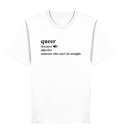 White Classic T-Shirt – Dictionary Queer - Vegayn
