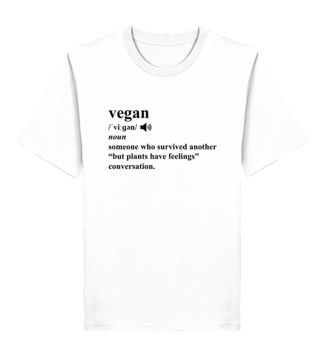 White Classic T-Shirt – Dictionary Vegan - Vegayn