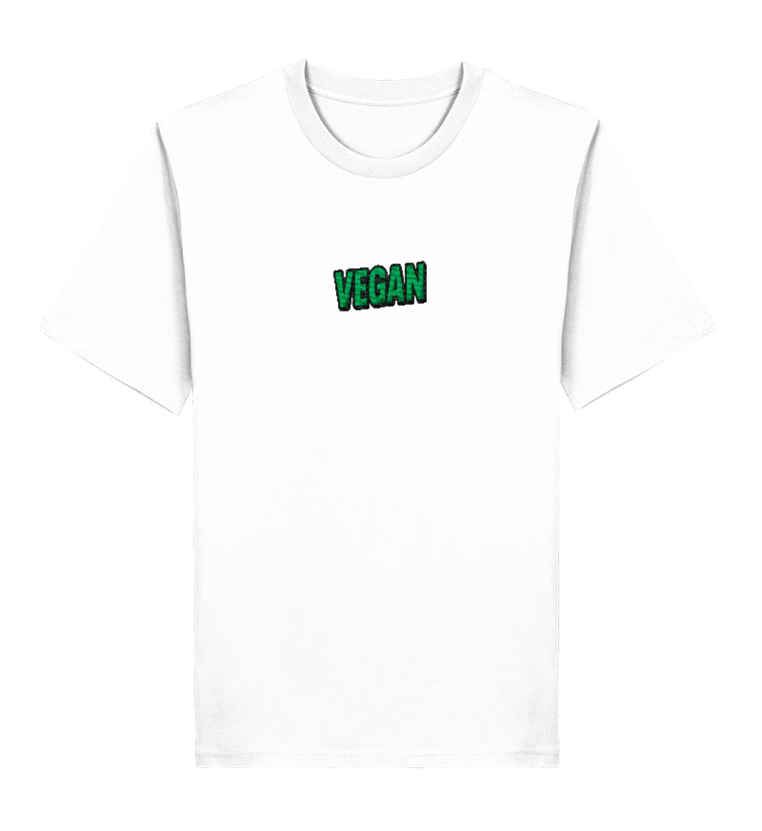 White Classic T-Shirt Embroidery – Vegan - Vegayn